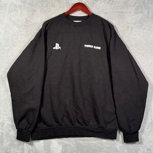 Playstation x Yinka Ilori Sweatshirt Mens L Black Graphic Crew Neck